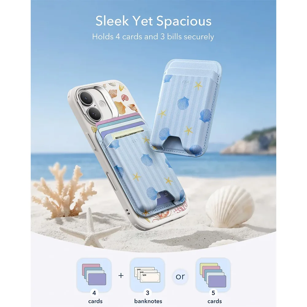 ESR รุ่น Magnetic Wallet - ที่เก็บบัตรติดหลังมือถือ - สี Coastal Summer 4 ESR รุ่น Magnetic Wallet - ที่เก็บบัตรติดหลังมือถือ - สี Coastal Summer - Image 4