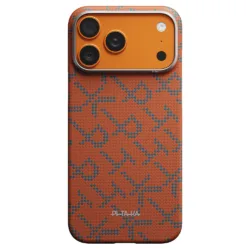 PITAKA รุ่น Monogram Leaping Edge Case - เคส iPhone 17 Pro Max - สี Blue Orange