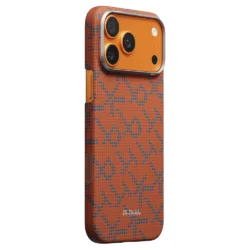 PITAKA รุ่น Monogram Leaping Edge Case - เคส iPhone 17 Pro Max - สี Blue Orange