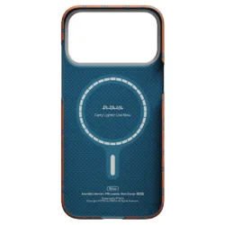 PITAKA รุ่น Monogram Leaping Edge Case - เคส iPhone 17 Pro Max - สี Blue Orange