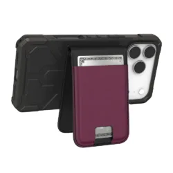 UAG รุ่น Metropolis Wallet - ที่เก็บบัตรติดหลังมือถือ - สี Deep Purple Synth (PU)
