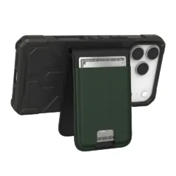 UAG รุ่น Metropolis Wallet - ที่เก็บบัตรติดหลังมือถือ - สี Olive (PU)