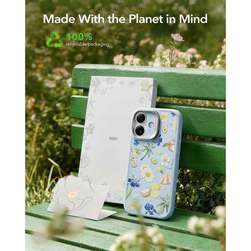 ESR รุ่น Classic Hybrid Case with Stash Stand (Camera Control Button) - เคส iPhone 17 - สี Tropical Paradise 8 ESR รุ่น Classic Hybrid Case with Stash Stand (Camera Control Button) - เคส iPhone 17 - สี Tropical Paradise - Image 8
