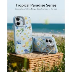 ESR รุ่น Classic Hybrid Case with Stash Stand (Camera Control Button) - เคส iPhone 17 - สี Tropical Paradise 10 ESR รุ่น Classic Hybrid Case with Stash Stand (Camera Control Button) - เคส iPhone 17 - สี Tropical Paradise