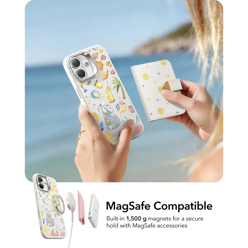 ESR รุ่น Classic Hybrid Case with Stash Stand (Camera Control Button) - เคส iPhone 17 - สี Coastal Summer 4 ESR รุ่น Classic Hybrid Case with Stash Stand (Camera Control Button) - เคส iPhone 17 - สี Coastal Summer - Image 4