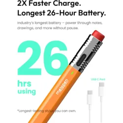 Metapen รุ่น Air8 Pro X - ปากกา iPad (2018-2025) - สี Orange