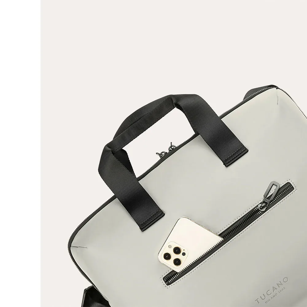 Tucano รุ่น GOMMO Brief - กระเป๋าโน๊ตบุ๊ค Laptops 15.6" / Macbook Pro 16" - สี Gray 4 Tucano รุ่น GOMMO Brief - กระเป๋าโน๊ตบุ๊ค Laptops 15.6" / Macbook Pro 16" - สี Gray - Image 4
