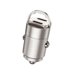 WiWU รุ่น Nano Dual C Fast Car Charger 30W (Wi-QC029) - ที่ชาร์จในรถ - สี Titanium