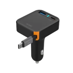 WiWU รุ่น Helix A+C Fast Car Charger 65W (Wi-CC033) - ที่ชาร์จในรถ - สี Black