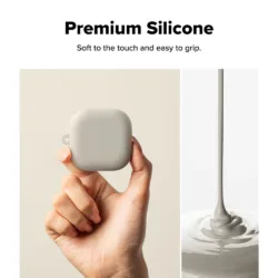 Ringke รุ่น Silicone - เคส Galaxy Buds 4 Pro - สี Stone