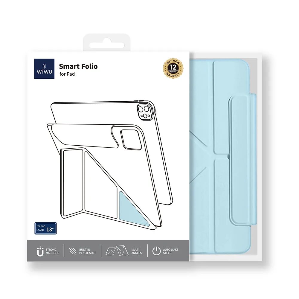 WiWU รุ่น Smart Folio Case (Wi-004) - เคส iPad Pro 13" (7th/2024) - สี Black 5 WiWU รุ่น Smart Folio Case (Wi-004) - เคส iPad Pro 13" (7th/2024) - สี Black - Image 5