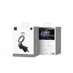 WiWU รุ่น MAGO Series Magsafe Car Mount (Wi-W051) - แท่นชาร์จไร้สายติดช่องแอร์ในรถ - สี Black