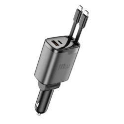 WiWU รุ่น Helix Pro GaN USB-A+C Fast Car Charger 111W (Wi-CC034) - ที่ชาร์จในรถ - สี Black