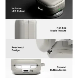 Ringke รุ่น Onyx Magnetic - เคส Galaxy Buds 4 Pro - สี Warm Gray