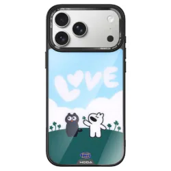 Hoda X Aoyao & Heibao รุ่น DIVERSE Case (MagSafe) - เคส iPhone 17 Pro Max - ลาย I Love You-Blue (Mirror)