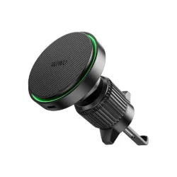 WiWU รุ่น Warriors Magnetic Car Wireless Charger (CH-325) - แท่นชาร์จไร้สายติดช่องแอร์ในรถ - สี Black
