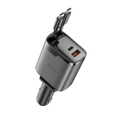 WiWU รุ่น Helix Pro GaN USB-A+C Fast Car Charger 111W (Wi-CC034) - ที่ชาร์จในรถ - สี Black