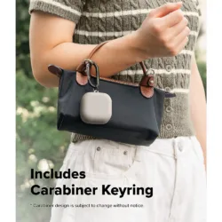 Ringke รุ่น Silicone - เคส Galaxy Buds 4 Pro - สี Stone