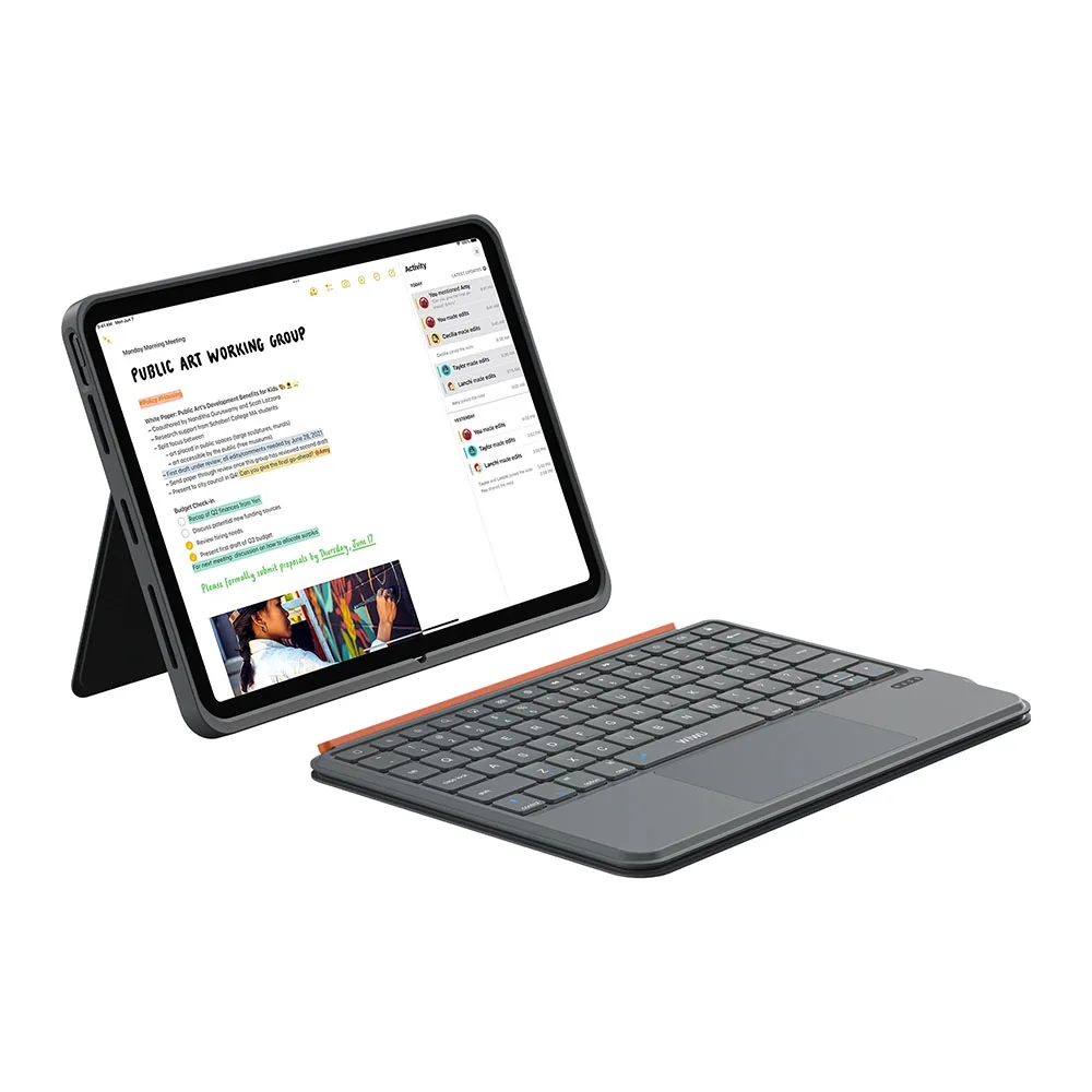 WiWU รุ่น Combo 3-in-1 Case - เคส iPad Air 13" (M3/M2) - สี Grey (EN) 6 WiWU รุ่น Combo 3-in-1 Case - เคส iPad Air 13" (M3/M2) - สี Grey (EN) - Image 6