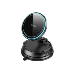 WiWU รุ่น Universal Automatic Wireless Car Charger (CH-326) - แท่นชาร์จไร้สายในรถ - สี Black