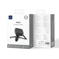 WiWU รุ่น Helix A+C Fast Car Charger 65W (Wi-CC033) - ที่ชาร์จในรถ - สี Black