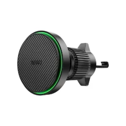 WiWU รุ่น Warriors Magnetic Car Wireless Charger (CH-325) - แท่นชาร์จไร้สายติดช่องแอร์ในรถ - สี Black