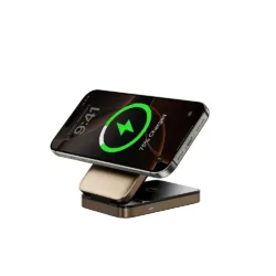 WiWU รุ่น Triple 3-in-1 Wireless Charger (Wi-W038) - แท่นชาร์จไร้สาย - สี Gold