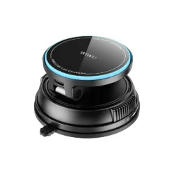 WiWU รุ่น Universal Automatic Wireless Car Charger (CH-326) - แท่นชาร์จไร้สายในรถ - สี Black