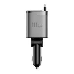 WiWU รุ่น Helix Pro GaN USB-A+C Fast Car Charger 111W (Wi-CC034) - ที่ชาร์จในรถ - สี Black