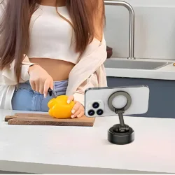 WiWU รุ่น Octopus Magnetic Car Mount with Vacuum Suction Cup (Wi-CH056) - แท่นวางมือถือแม่เหล็ก - สี Tarnish