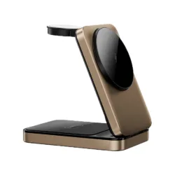 WiWU รุ่น Triple 3-in-1 Wireless Charger (Wi-W038) - แท่นชาร์จไร้สาย - สี Gold