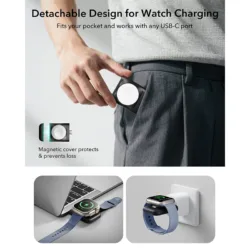 ESR รุ่น Qi2.2 3-in-1 Wireless Charging Station with CryoBoost (25W) แท่นชาร์จไร้สาย - สี Black (NoPlug)