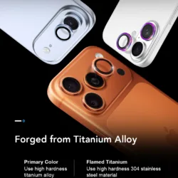 Hoda รุ่น Sapphire Lens Protector with Lens Base - กระจกเลนส์กล้องพร้อมฐาน iPhone 17 Pro Max