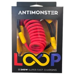 Antimonster รุ่น LOOP สายชาร์จ C to C - สี RED 5 Antimonster รุ่น LOOP สายชาร์จ C to C - สี RED