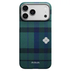 Pitaka รุ่น Flora in Grid Edge Case - เคส iPhone 17 Pro Max - สี Forest Dawn