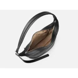 GRAMS(28) รุ่น 192 Essential Half Moon Bag - กระเป๋าสะพายข้าง - สี Black Pebbled