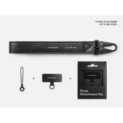 GRAMS(28) รุ่น 123 Wrist Strap - สายคล้องข้อมือ - สี Black Pebbled