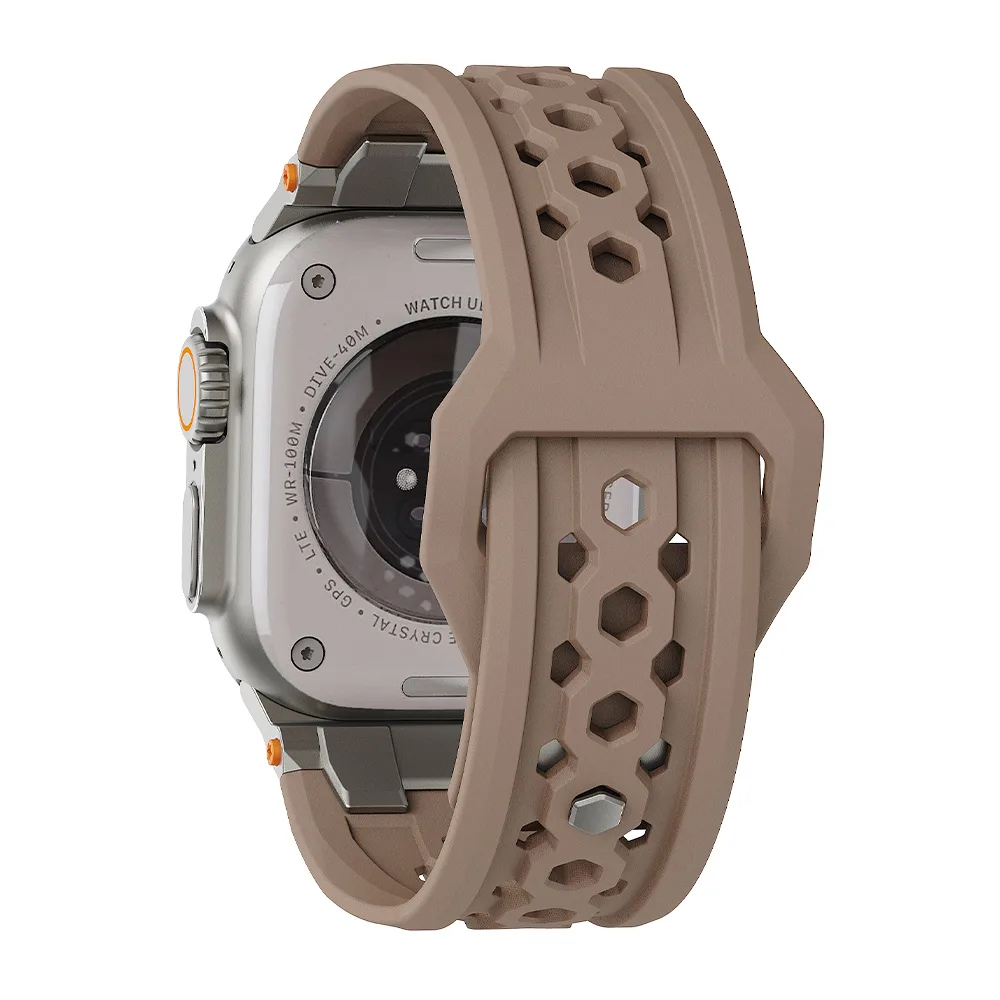 UAG รุ่น Monarch - สายนาฬิกา Apple Watch 42/44/45/49mm - สี Dark Earth/Titanium 4 UAG รุ่น Monarch - สายนาฬิกา Apple Watch 42/44/45/49mm - สี Dark Earth/Titanium - Image 4
