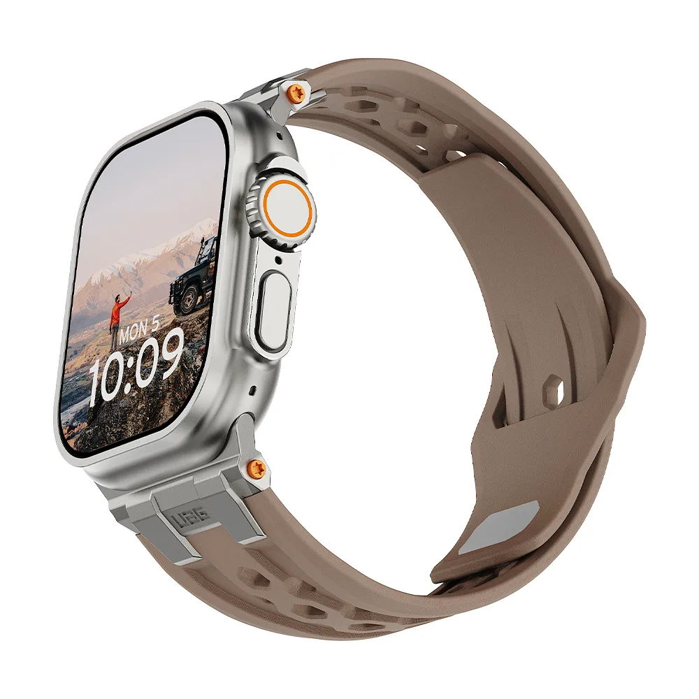 UAG รุ่น Monarch - สายนาฬิกา Apple Watch 42/44/45/49mm - สี Dark Earth/Titanium 2 UAG รุ่น Monarch - สายนาฬิกา Apple Watch 42/44/45/49mm - สี Dark Earth/Titanium - Image 2
