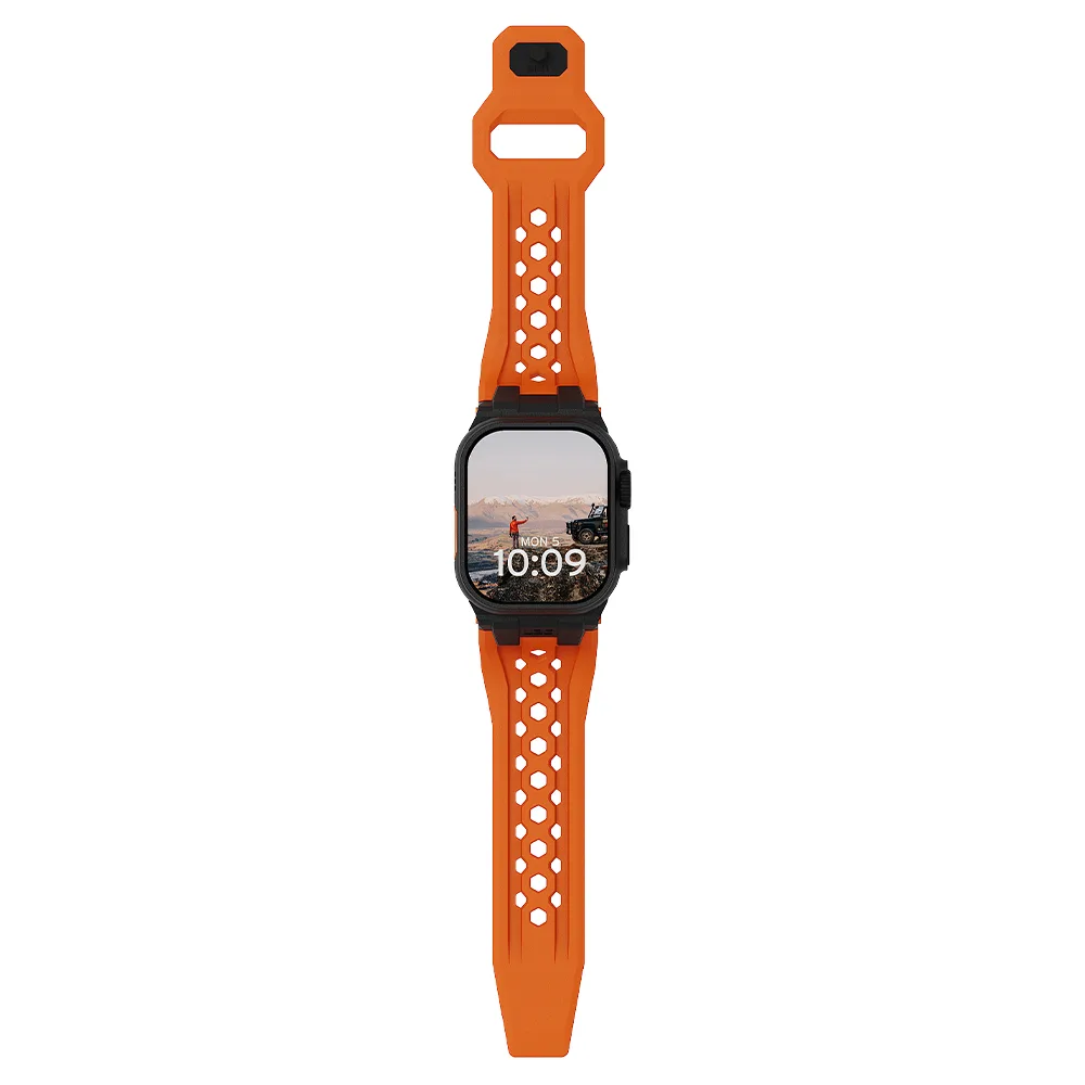 UAG รุ่น Monarch - สายนาฬิกา Apple Watch 42/44/45/49mm - สี Orange/Black Titanium 8 UAG รุ่น Monarch - สายนาฬิกา Apple Watch 42/44/45/49mm - สี Orange/Black Titanium - Image 8