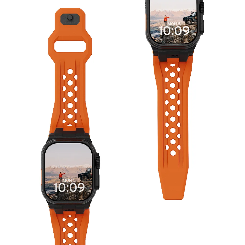 UAG รุ่น Monarch - สายนาฬิกา Apple Watch 42/44/45/49mm - สี Orange/Black Titanium 1 UAG รุ่น Monarch - สายนาฬิกา Apple Watch 42/44/45/49mm - สี Orange/Black Titanium