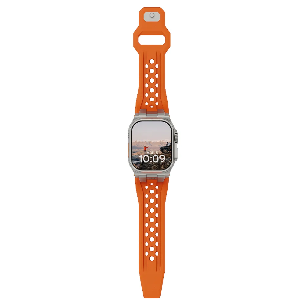 UAG รุ่น Monarch - สายนาฬิกา Apple Watch 42/44/45/49mm - สี Orange/Titanium 8 UAG รุ่น Monarch - สายนาฬิกา Apple Watch 42/44/45/49mm - สี Orange/Titanium - Image 8