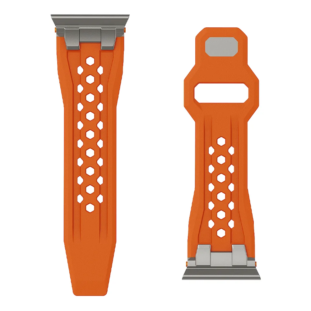 UAG รุ่น Monarch - สายนาฬิกา Apple Watch 42/44/45/49mm - สี Orange/Titanium 6 UAG รุ่น Monarch - สายนาฬิกา Apple Watch 42/44/45/49mm - สี Orange/Titanium - Image 6
