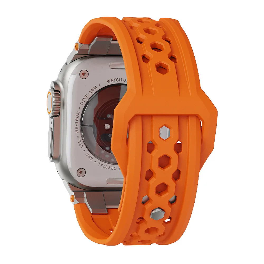 UAG รุ่น Monarch - สายนาฬิกา Apple Watch 42/44/45/49mm - สี Orange/Titanium 4 UAG รุ่น Monarch - สายนาฬิกา Apple Watch 42/44/45/49mm - สี Orange/Titanium - Image 4