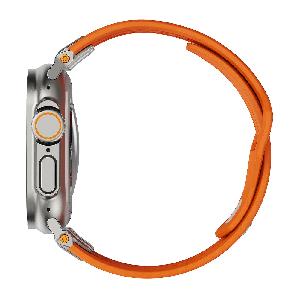 UAG รุ่น Monarch - สายนาฬิกา Apple Watch 42/44/45/49mm - สี Orange/Titanium 3 UAG รุ่น Monarch - สายนาฬิกา Apple Watch 42/44/45/49mm - สี Orange/Titanium - Image 3
