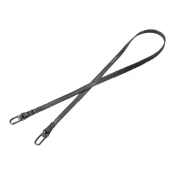 GRAMS(28) รุ่น Leather Lanyard (12mm) - สายสะพายเสริม - สี Black Pebbled