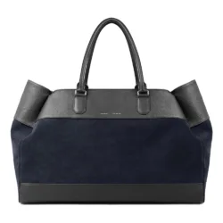 GRAMS(28) รุ่น 184 Weekender Tote - กระเป๋าโท้ท - สี Black Pebbled