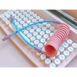 Antimonster รุ่น LOOP สายชาร์จ C to C - สี Cotton Candy