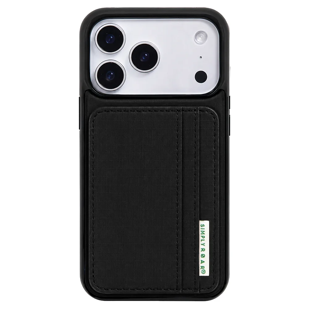 Simply Roar รุ่น Fabric Stand Case - เคส iPhone 17 Pro - สี Black 1 Simply Roar รุ่น Fabric Stand Case - เคส iPhone 17 Pro - สี Black