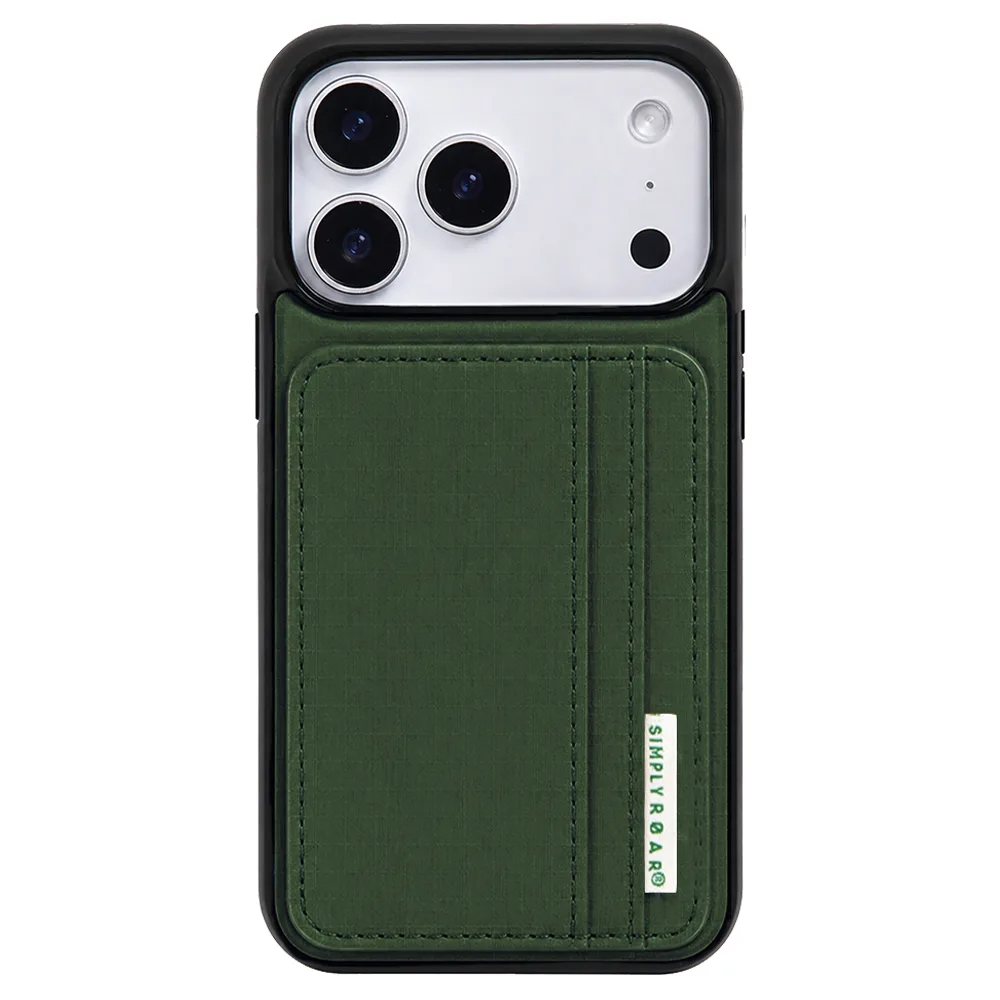 Simply Roar รุ่น Fabric Stand Case - เคส iPhone 17 Pro - สี Green 1 Simply Roar รุ่น Fabric Stand Case - เคส iPhone 17 Pro - สี Green